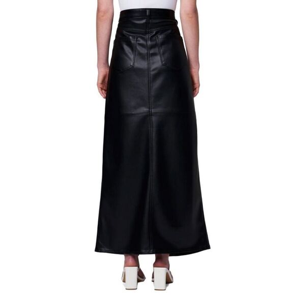 BLANK NYC Black Faux Leather Night Talk Maxi Skirt - Picture 3 of 8